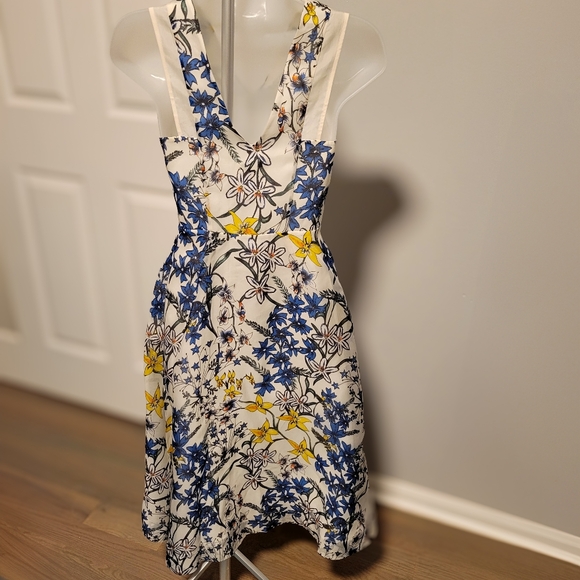 Whistles Bluebell Print Organza Dress Size 0 - Picture 7 of 9